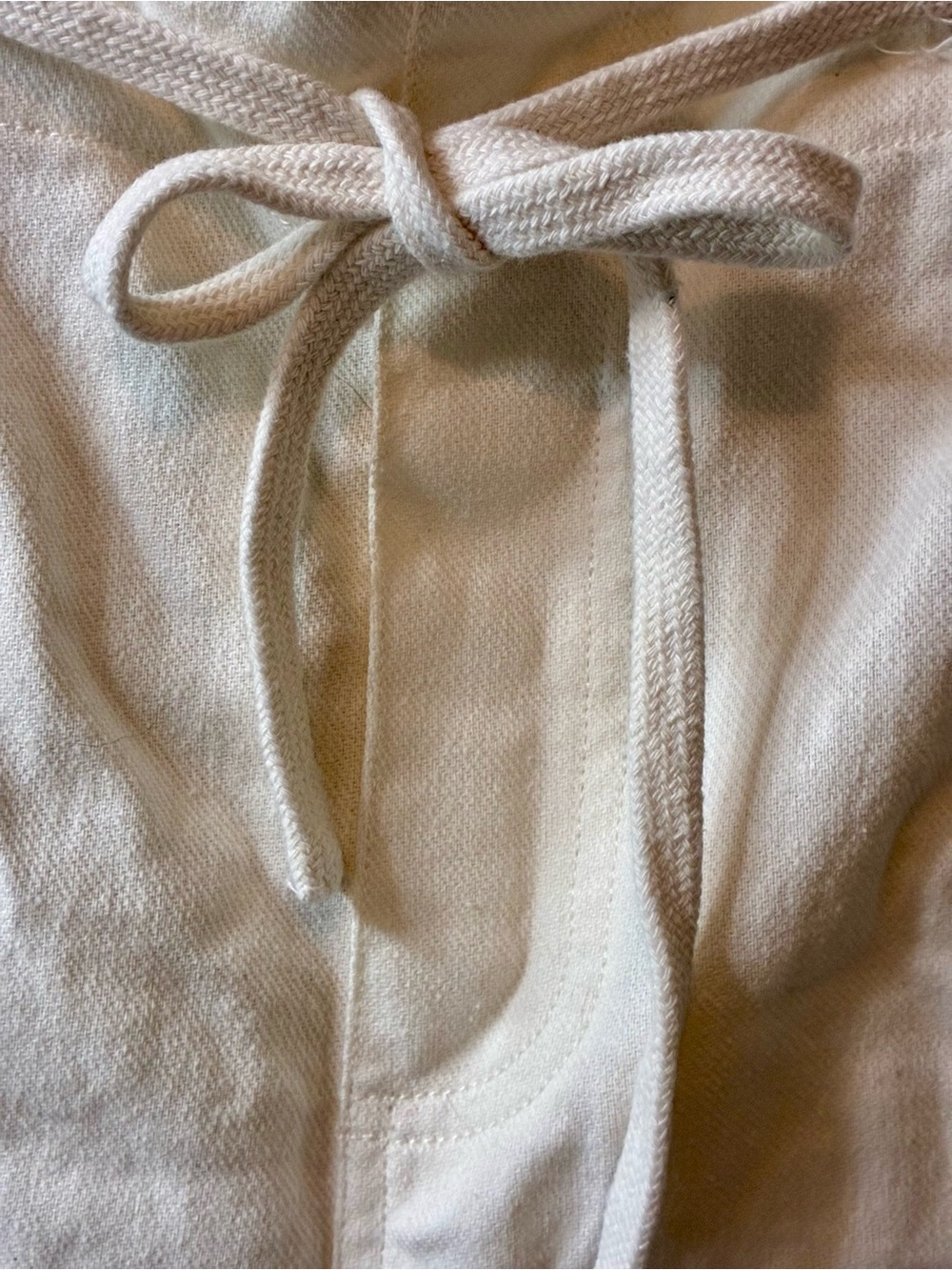 FREE PEOPLE 100% Cotton High Rise White Shorts. Side Pockets and Drawstring. NWT - Picture 4 of 13